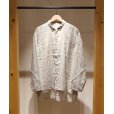 画像2: 【AUGUSTE PRESENTATION Pajama Look（オーギュストプレゼンテーション パジャマルック）】Linen Sheet Stand Collar Shirt（Men's） (2)