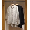 画像1: 【AUGUSTE PRESENTATION Pajama Look（オーギュストプレゼンテーション パジャマルック）】Linen Sheet Stand Collar Shirt（Men's） (1)