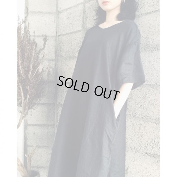 画像6: 【AUGUSTE PRESENTATION Pajama Look（パジャマルック）】半袖リネンVネックワンピース/WHITE