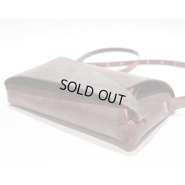 画像3: 【所作_shosa】ショルダーポーチ／Bridle Leather BURGUNDY(ブライドルレザー/バーガンディ)