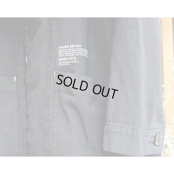 画像4: 【ATELIER BÉTON（アトリエベトン）】ARMY CHINO ATELIER COAT/BLACK