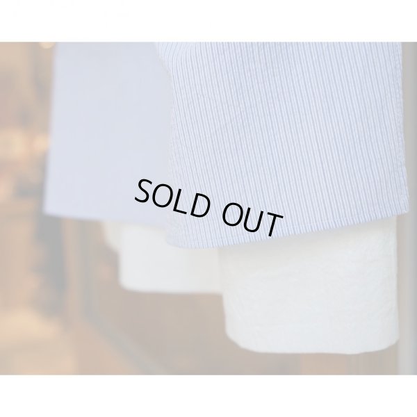 画像4: 【ATELIER BÉTON(アトリエベトン)】FINX CORDLANE LAYERED APRON SHIRT/BLUE