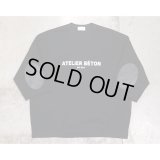 【ATELIER BÉTON（アトリエベトン）】ELBOW PATCH LOOSE FIT TEE/BLACK