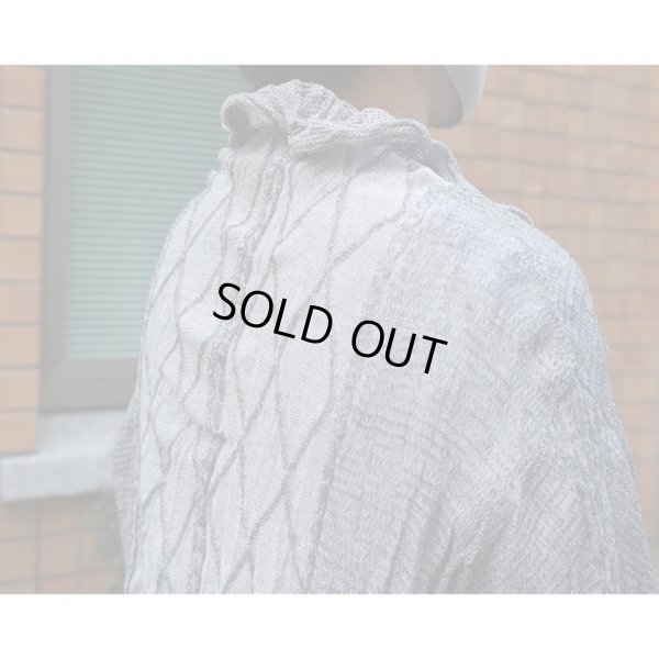 画像9: 【Kota Gushiken(コウタグシケン)】Shrunk Drunk Cable Gown/Black×White