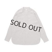 【Taiga Takahashi(タイガタカハシ)】Lot.104 Band Collar Shirt/ Heather Grey