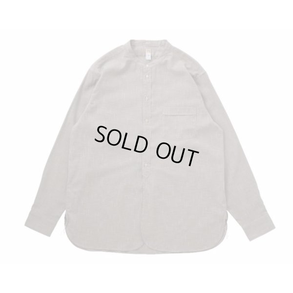 画像1: 【Taiga Takahashi(タイガタカハシ)】Lot.104 Band Collar Shirt/ Heather Grey
