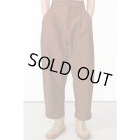 【HED MAYNER（ヘドメイナー）】6 PLEAT PANT/RUST BROWN