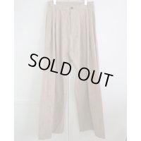 【JAN-JAN VAN ESSCHE(ヤンヤンヴァンエシュ)】PLEATED TROUSERS(TROUSERS＃71)/ OAT MELE COTTON WOOL CLOTH