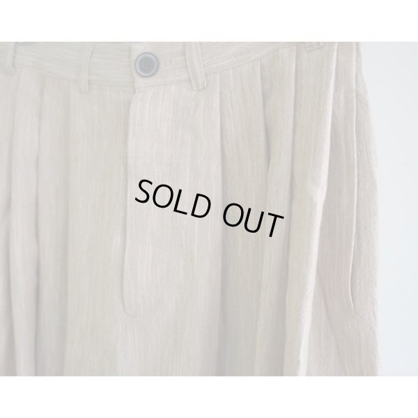画像4: 【JAN-JAN VAN ESSCHE(ヤンヤンヴァンエシュ)】PLEATED TROUSERS(TROUSERS＃71)/ OAT MELE COTTON WOOL CLOTH