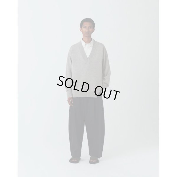 画像4: 【STUDIO NICHOLSON(スタジオニコルソン)】SOLA-V NECK KNIT/ BISCUIT