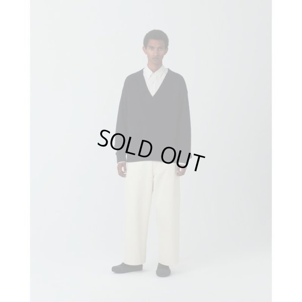 画像4: 【STUDIO NICHOLSON(スタジオニコルソン)】SOLA-V NECK KNIT/ DARK NAVY