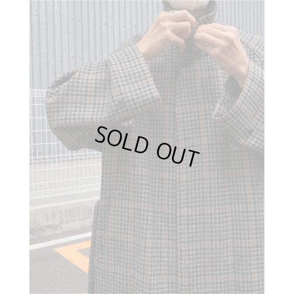 画像10: 【INTÉRIM(インテリム)】HYPER BIG LOVAT KIRK TWEED SINGLE RAGLAN BELTED OVER COAT(IT22A007)/BLACK×GRAY