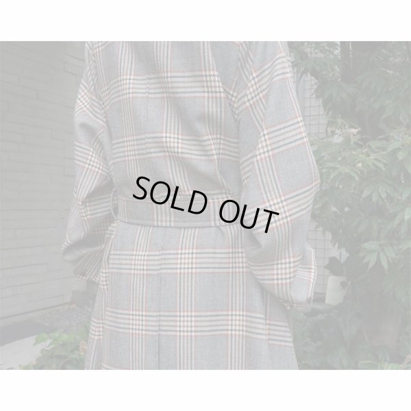 画像6: 【INTÉRIM(インテリム)】HYPER BIG HOUNDSTOOTH CHECK PLAID SINGLE RAGLAN BELTED OVER COAT(IT22A011)