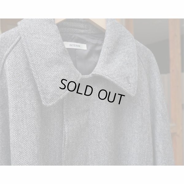 画像3: 【INTÉRIM(インテリム)】HYPER BIG LOVAT KIRK TWEED SINGLE RAGLAN BELTED OVER COAT(IT22A005)/GRAY HERRINGBONE