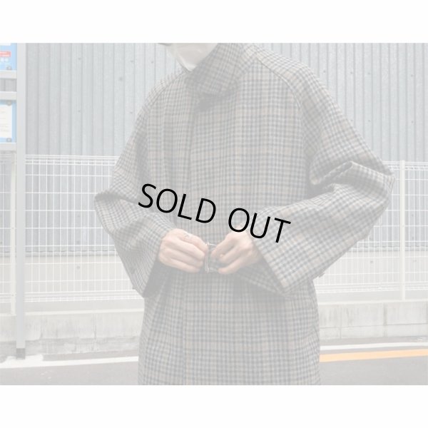 画像12: 【INTÉRIM(インテリム)】HYPER BIG LOVAT KIRK TWEED SINGLE RAGLAN BELTED OVER COAT(IT22A007)/BLACK×GRAY