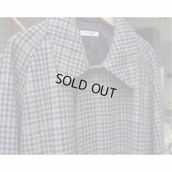 画像3: 【INTÉRIM(インテリム)】HYPER BIG LOVAT KIRK TWEED SINGLE RAGLAN BELTED OVER COAT(IT22A007)/BLACK×GRAY