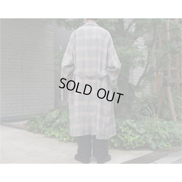 画像10: 【INTÉRIM(インテリム)】HYPER BIG HOUNDSTOOTH CHECK PLAID SINGLE RAGLAN BELTED OVER COAT(IT22A011)