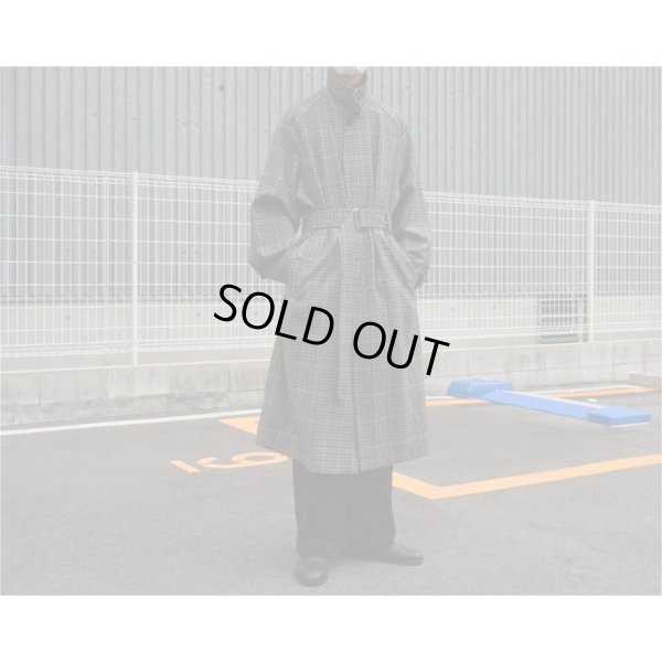 画像11: 【INTÉRIM(インテリム)】HYPER BIG LOVAT KIRK TWEED SINGLE RAGLAN BELTED OVER COAT(IT22A007)/BLACK×GRAY