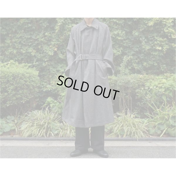 画像14: 【INTÉRIM(インテリム)】HYPER BIG LOVAT KIRK TWEED SINGLE RAGLAN BELTED OVER COAT(IT22A005)/GRAY HERRINGBONE