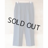 【INTÉRIM(インテリム)】PURE BLACK WOOL GABARDINE 1-TUCK BAGGY SLACKS(IT22A233)