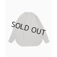 【Taiga Takahashi(タイガタカハシ)】Lot.105 Band Collar Shirt P/O/ Ivory Jacquard
