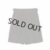 【IRENISA(イレニサ)】TWO TUCKS WIDE SHORTS/DARK BROWN