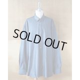 【INTÉRIM(インテリム)】HYPER BIG SILK DENIM REGULAR COLLAR SHIRT(IT23S037)/ NAVY