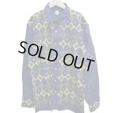 【PERIOD FEATURES(ピリオドフィーチャーズ)】Hand embroidery Shirts / NAVY