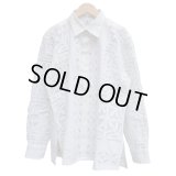 【PERIOD FEATURES(ピリオドフィーチャーズ)】Applique embroidery Shirts / WHITE