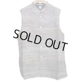 【PERIOD FEATURES(ピリオドフィーチャーズ)】Hand woven silk Waistcoat / BLACK