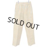 【PERIOD FEATURES(ピリオドフィーチャーズ)】Block Print Stripe Pants/ YG