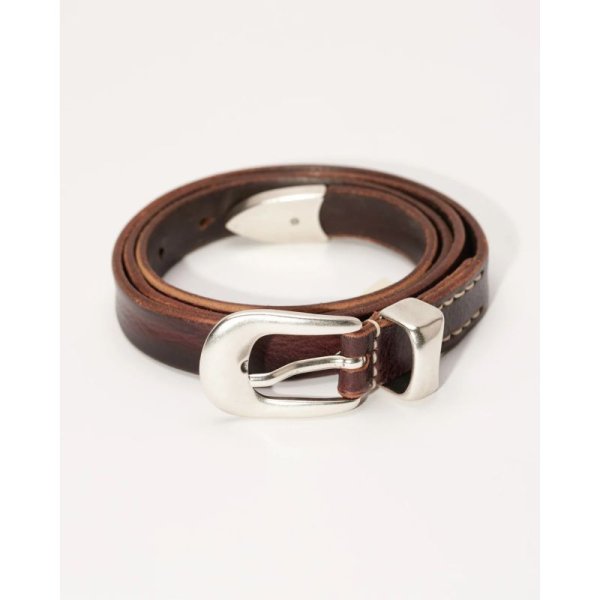 画像1: 予約商品【OUR LEGACY(アワーレガシー)】2 CM BELT/ Brown Leather
