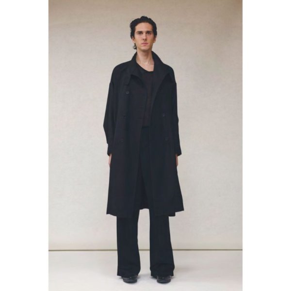 画像2: 【GABRIELA COLL GARMENTS(ガブリエラコールガーメンツ)】HEAVY WOOL OVERSIZED COAT/ BLACK