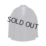 【m's braque(エムズブラック)】 COMFORT LOOSEN JACKET/ NAVY STRIPE
