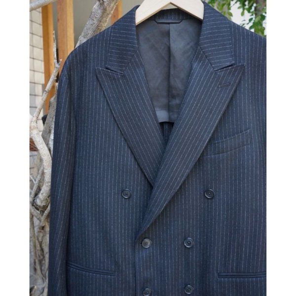 画像2: 【HEUGN(ユーゲン)】“Adam” WIDE STRIPE 6B - Navy