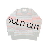 【Kota Gushiken(コウタグシケン)】Jamieson's×Kota Gushiken Reverse Stitch Fair Isle/ Green
