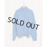 【CAMIEL FORTGENS(カミエルフォートヘンス)】RIB ZIP-UP(CF.16.03.04.01)/ BLUE