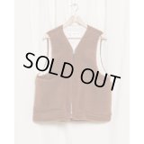 【CAMIEL FORTGENS(カミエルフォートヘンス)】ZIP VEST(CF.16.05.01.02)/ BROWN