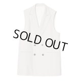 【IRENISA(イレニサ)】SLEEVELESS JACKET/ LILAC GRAY