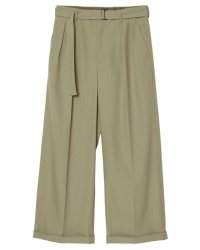 【IRENISA(イレニサ)】BELTED BUGGY TROUSERS/ KHAKI