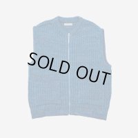 【ENCOMING(インカミング)】KNITTED TWO POCKET VEST/ BLUE