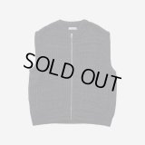 【ENCOMING(インカミング)】KNITTED TWO POCKET VEST/ BLACK