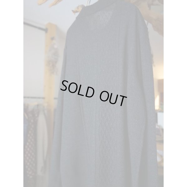 画像5: 【Kota Gushiken(コウタグシケン)】Cashmere Slk See-through Cable Polo/ Charcoal