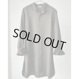 【HEUGN(ユーゲン)】“Rob” BAND COLLAR SHIRT - JQD BROWN
