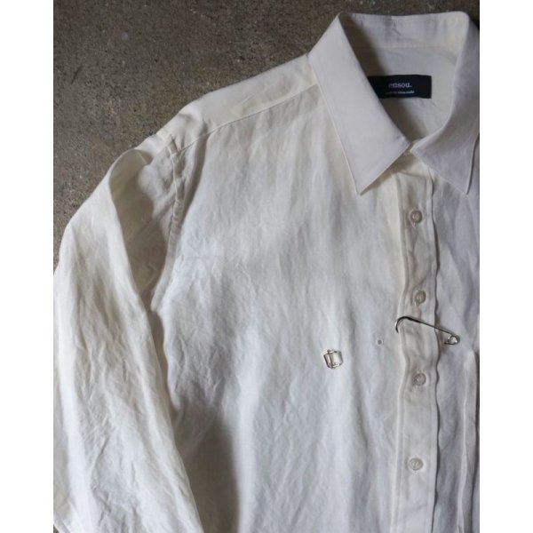 画像2: 【ensou.(エンソウ)】Ribbon Shirt / White