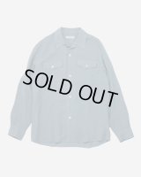 【ENCOMING(インカミング)】OPEN COLLAR SHIRT/ BLUE