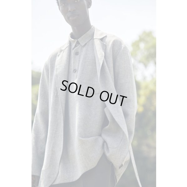 画像11: 【POSTELEGANT(ポステレガント)】LINEN WOOL REVER JACKRET / Heather Greysh Brown