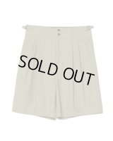 【IRENISA(イレニサ)】TWO TUCKS WIDE SHORTS/ KHAKI