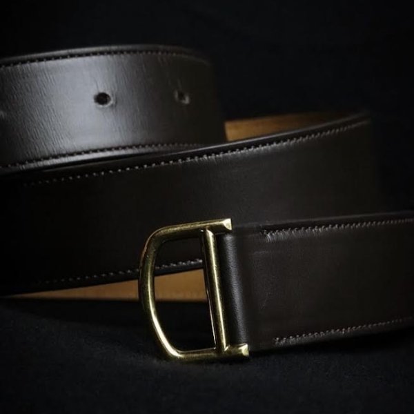 画像1: 【Rosaria Product(ロザリアプロダクト)】Vintage Buckle Belt “Cartier”/ BROWN