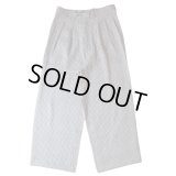 【m's braque(エムズブラック)】TUCKED WIDE PANTS/ HOUND TOOTH
